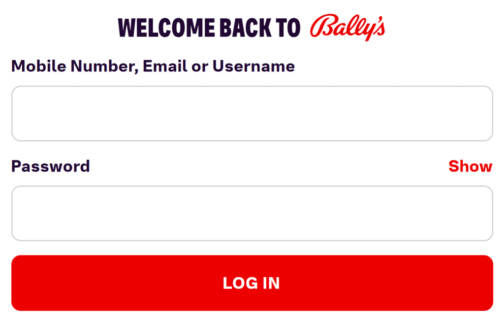 Bally Casino Login