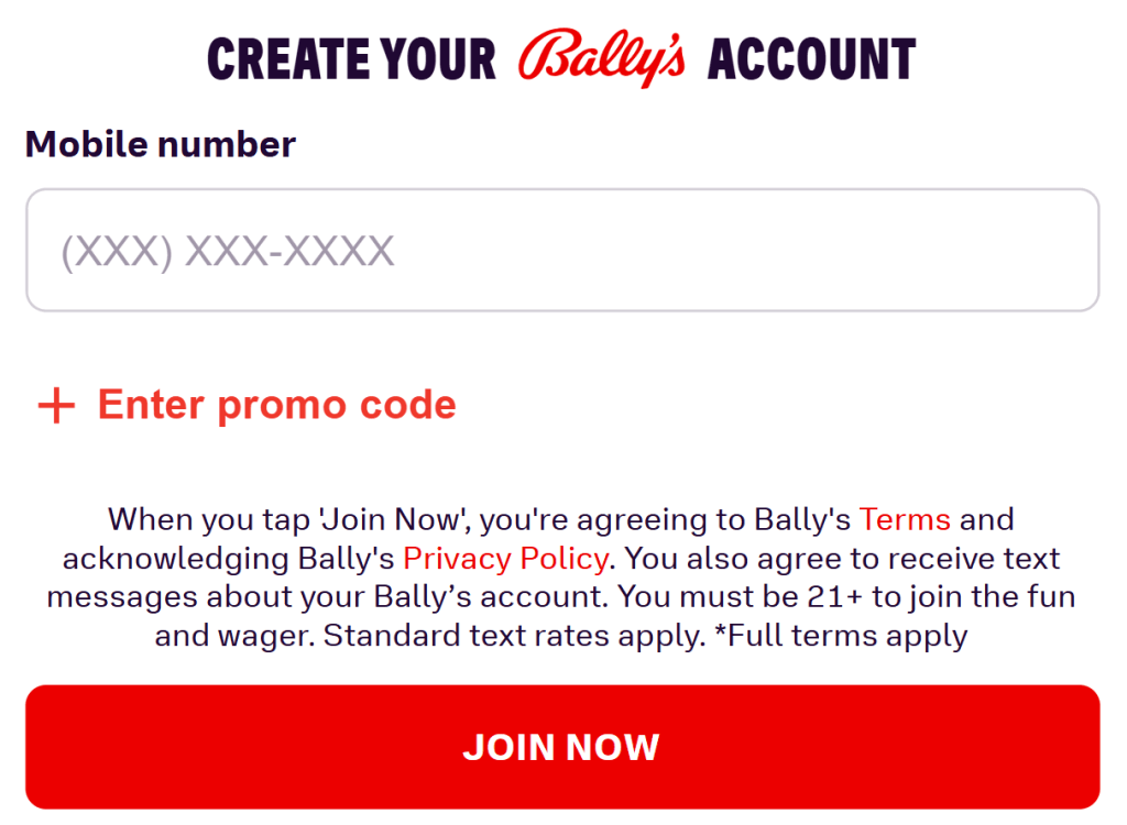 Bally Casino Sign Up